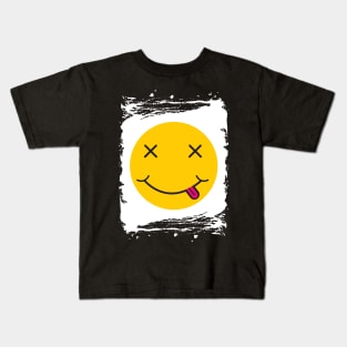 smiling face tee- best funny tshirt - funny shirts for men - funny shirts for women Kids T-Shirt